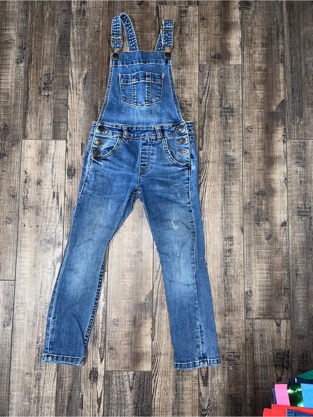Mini Boden Blue Denim Slim  Overalls